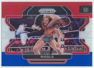 2022 Prizm WWE - Riddle #20 Red White & Blue Prizm Parallel