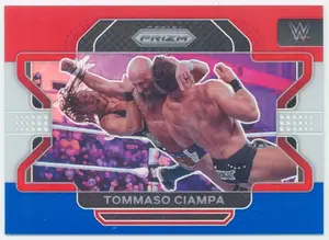 2022 Prizm WWE - Tommaso Ciampa #62 Red White & Blue Prizm Parallel