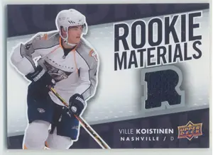 2007-08 UPPER DECK - VILLE KOISTINEN #RM-VK ROOKIE MATERIALS