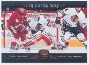 2011-12 PANINI CROWN ROYALE - COREY CRAWFORD #20 IN HARM'S WAY