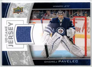 2013-14 UD Ondrej Pavelec GU Jersey Winnipeg Jets