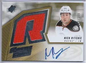 2015-16 SPx '05-06 Retro Rookie Fabric Autographs #SPXR-NR Nick Ritchie (043/399)