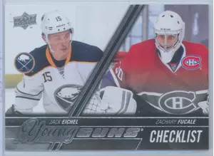 2015-16 UPPER DECK - JACK EICHEL/ZACHARY FUCALE #500 YOUNG GUNS CHECKLIST