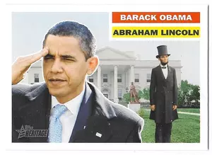 2009 Topps Heritage American Heroes #133 Abraham Lincoln & Barack Obama