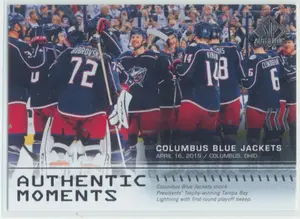 2019-20 SP AUTHENTIC - COLUMBUS BLUE JACKETS #108 AUTHENTIC MOMENTS