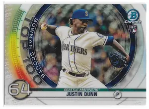 2020 Bowman Chrome Top 100 #BTP-64 Justin Dunn