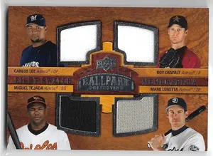 2008 UD Ballpark Collection #318 Carlos Lee, Roy Oswalt, Miguel Tejada, Mark Loretta, Michael Young, Kevin Millwood, Hank Blalock & Josh Hamilton