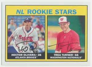 2016 Topps Heritage - Hector Olivera/Trea Turner #180 Rookie Stars RC