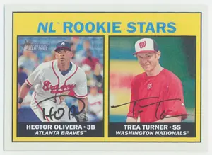 2016 Topps Heritage - Hector Olivera/Trea Turner #180 Rookie Stars RC