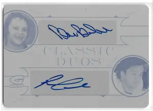 2016 Leaf Genesis Classic Duos Autographs Printing Plate #CD-09 Bill Barber & Reggie Leach (Cyan) (1/1)