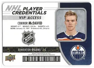 2018-19 MVP NHL Player Credentials VIP Access #NHL-CM Connor McDavid