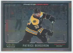 2021-22 O-PEE-CHEE PLATINUM - PATRICE BERGERON #PD-1 PHOTO DRIVEN
