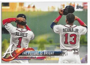 2018 Topps Update #US43 The Future Is Bright (Ozzie Albies & Ronald Acuna Jr.)