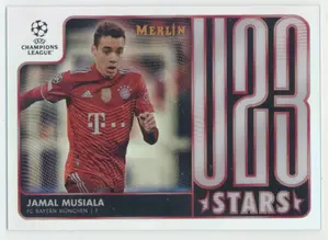 2021-22 Topps Merlin Collection Chrome UCL - Jamal Musiala #U23-12 U23 Stars
