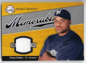 2007 Sweet Spot Sweet Swatch Memorabilia #SW-PF Prince Fielder