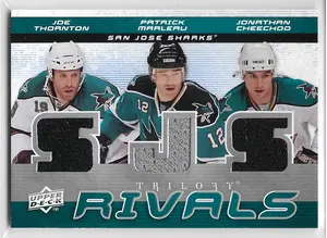 2008-09 Trilogy Rivals #SJS-DAL Joe Thornton, Patrick Marleau, Jonathan Cheechoo, Brad Richards, Jere Lehtinen & Mike Ribeiro (w/ Certificate of Authenticity)
