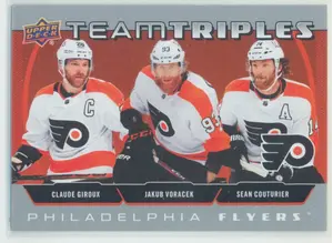 2021-22 UPPER DECK - CLAUDE GIROUX/JAKUB VORACEK/SEAN COUTURIER #TT-PHI TEAM TRIPLES