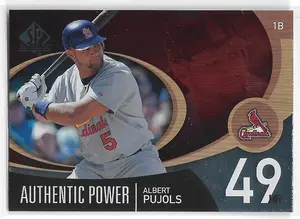 2007 SP Authentic Authentic Power #AP-2 Albert Pujols