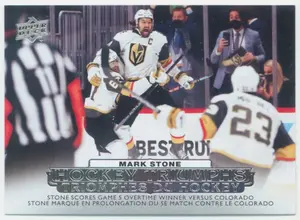 2022-23 TIM HORTONS - MARK STONE #HT-4 HOCKEY TRIUMPHS