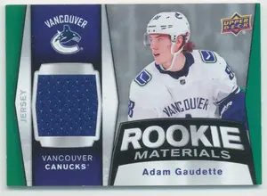2018-19 UPPER DECK - ADAM GAUDETTE #RM-AG ROOKIE MATERIALS