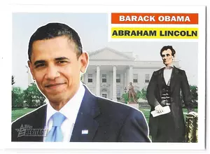 2009 Topps Heritage American Heroes #131 Abraham Lincoln & Barack Obama