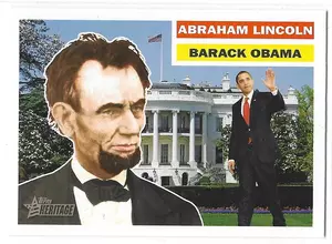 2009 Topps Heritage American Heroes #134 Abraham Lincoln & Barack Obama