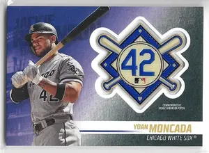 2018 Topps Update Jackie Robinson Commemorative Patch #JRP-YO Yoan Moncada