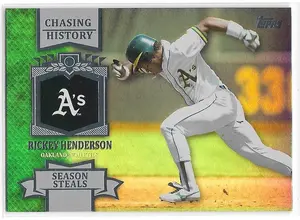 2013 Topps Chasing History Holofoil #CH-58 Rickey Henderson