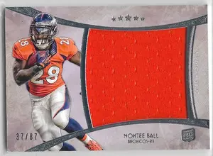 2013 Topps Five Star Jumbo Jersey Relic #FSJJR-MBA Montee Ball (37/87)