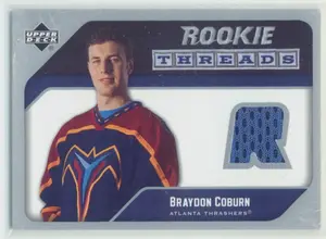 2005-06 UPPER DECK - BRAYDON COBURN #RT-BC ROOKIE THREADS