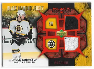 2007-08 Black Diamond Jersey Ruby #BDJ-CK Chuck Kobasew (004/100)
