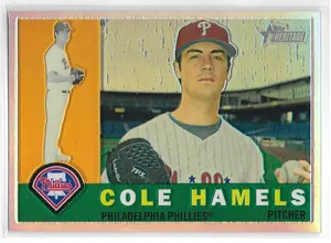 2009 Topps Heritage Chrome Refractor #C35 Cole Hamels (539/560)