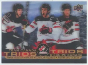 2021-22 TIM HORTONS TEAM CANADA - RYAN NUGENT-HOPKINS/CONNOR McDAVID/PIERRE-LUC DEBOIS TRIOS #T-1