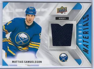 2021-22 Upper Deck Rookie Materials #RM-MS Mattias Samuelsson