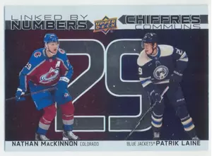 2023-24 TIM HORTONS GREATEST DUOS - NATHAN MacKINNON/PATRIK LAINE #LN-10 LINKED BY NUMBERS