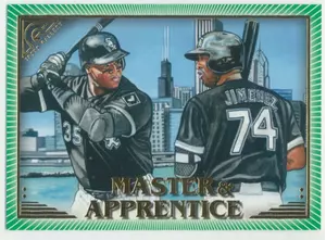 2019 Topps Gallery - Frank Thomas/Eloy Jimenez #MA-TJ Master & Apprentice Green Parallel 177/250