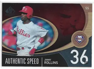 2007 SP Authentic Authentic Speed #AS-28 Jimmy Rollins