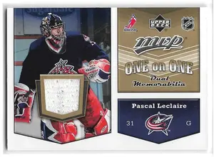 2007-08 MVP One on One Dual Memorabilia #OO-LL Pascal Leclaire & Manny Legace