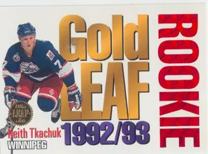 1992-93 LEAF - KEITH TKACHUK #11 GOLD LEAF ROOKIE