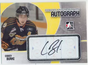 2007-08 HEROES AND PROSPECTS - CODEY BURKI #A-CB AUTOGRAPH