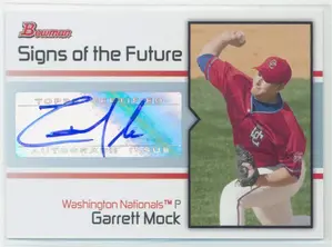 2008 Bowman - Garrett Mock Signs of the Future #SOF-GM