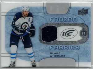 2015-16 UD Ice Frozen Fabrics Blake Wheeler Navy GU Jersey Winnipeg Jets