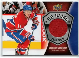 2016-17 UD Brendan Gallagher GU Jersey Montreal Canadiens