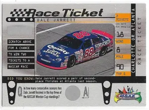 1999 Maxx Race Ticket #RT8 Dale Jarrett