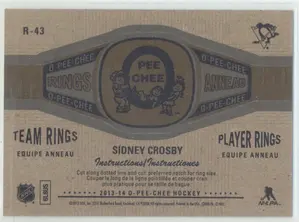 2013-14 Upper Deck O-Pee-Chee Sidney Crosby Player Rings #R-43