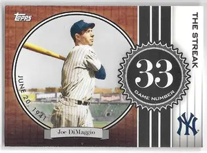 2007 Topps The Streak #JD33 Joe DiMaggio