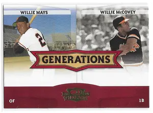 2008 Donruss Threads Generations #G-4 Willie Mays & Willie McCovey