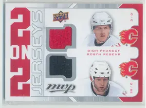 2008-09 MVP - DION PHANEUF/ROBYN REGEHR/DWAYNE ROLOSON/ERIK COLE #J2-PRRC 2 ON 2 JERSEYS