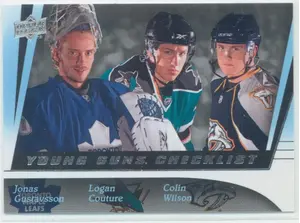 2009-10 UPPER DECK - JONAS GUSTAVSSON/LOGAN COUTURE/COLIN WILSON #500 YOUNG GUNS CHECKLIST