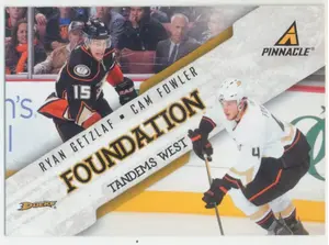 2011-12 PANINI PINNACLE - RYAN GETZLAF/CAM FOWLER #1 FOUNDATION TANDEMS WEST